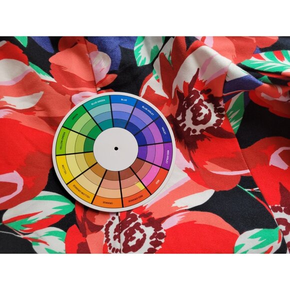 Simply Emma Womens Jacket 2X Plus Blazer Red Floral One Button SWE155E - Picture 8 of 8